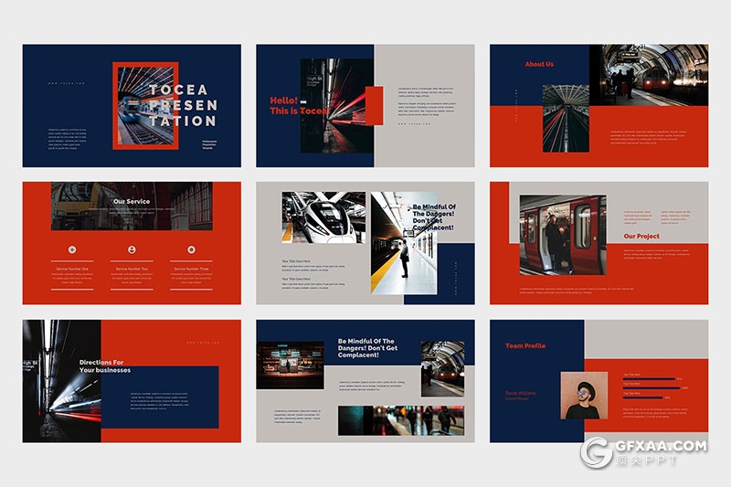 42页精美大气动车火车站点项目开发展示多用途PPT模板 - 顶尖PPT