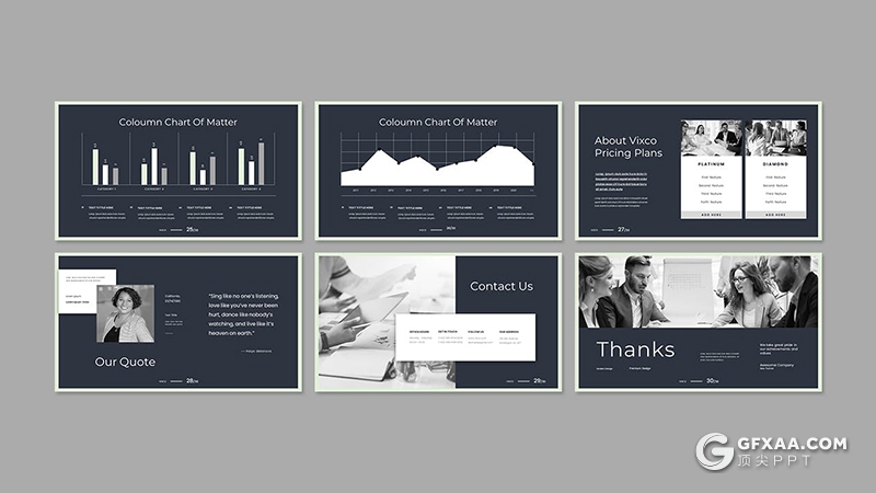 30页简约大气业务合作商业计划年计划总结多用途国外PPT模板 - 顶尖PPT