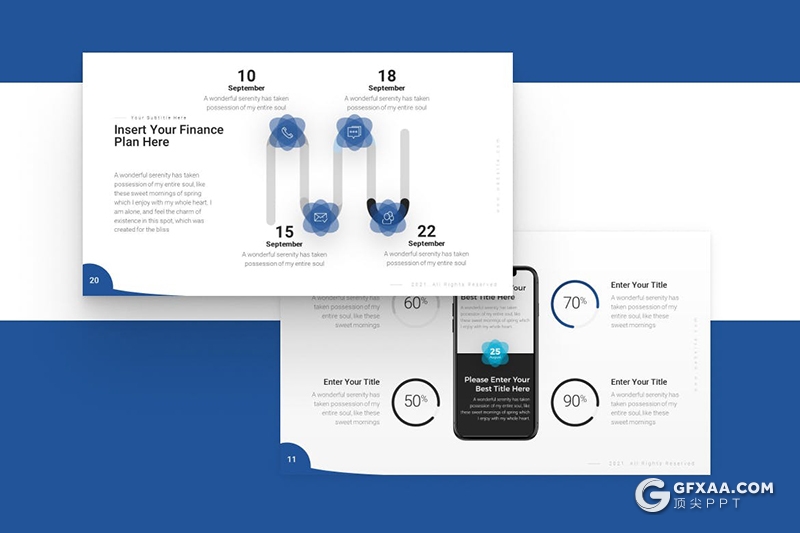 20页财务数据分析商业计划多用途国外PPT模板 - 顶尖PPT