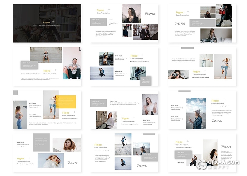 30页服装行业交流会服装活动策划展示通用国外PPT模板5种配色 - 顶尖PPT