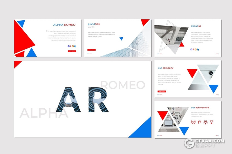 30页创意企业简介团队介绍商业计划商务通用国外KeyNote模板5种配色 - 顶尖PPT