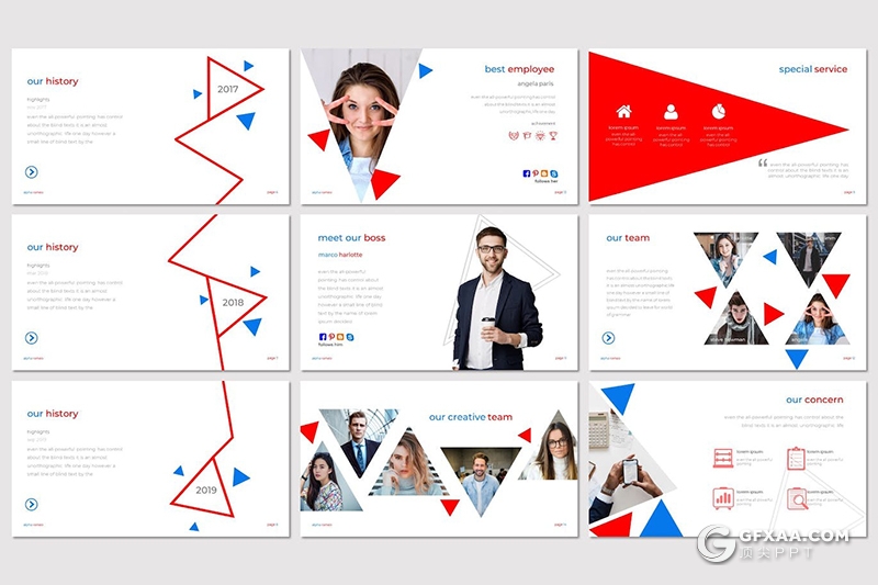 30页创意企业简介团队介绍商业计划商务通用国外KeyNote模板5种配色 - 顶尖PPT