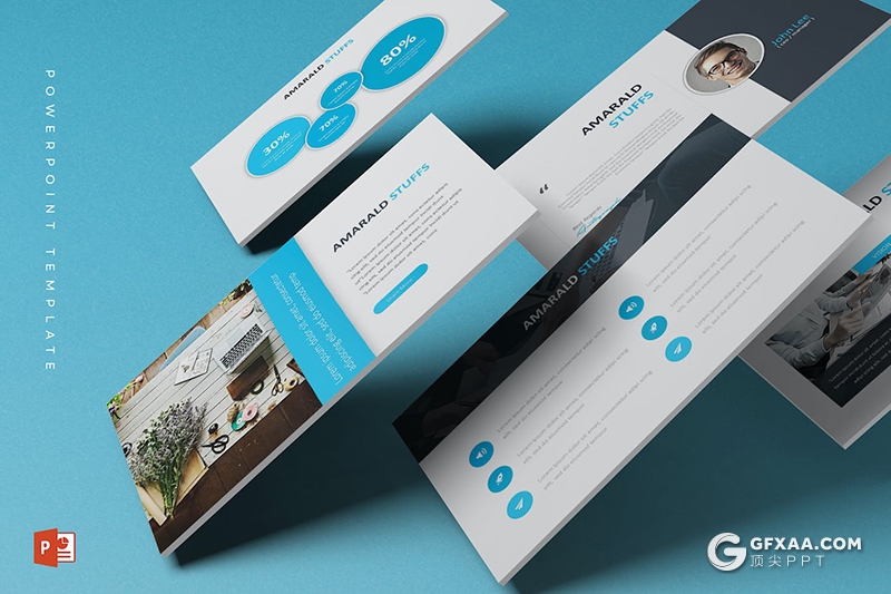 30页企业简介商业计划商务通用国外PPT模板5种配色 - 顶尖PPT