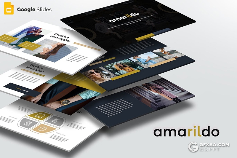 30页大气精美活动策划营销展示多用途国外GoogleSlides模板5种配色 - 顶尖PPT