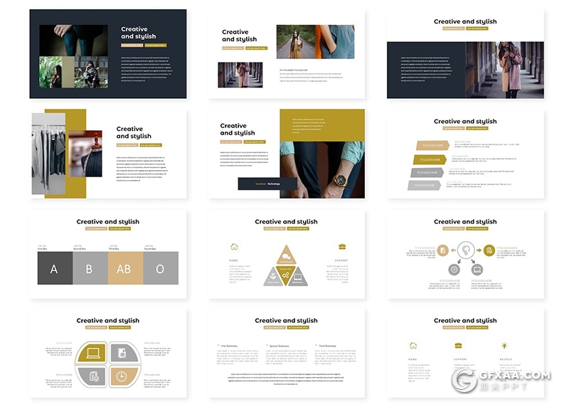 30页大气精美活动策划营销展示多用途国外KeyNote模板5种配色 - 顶尖PPT