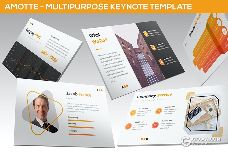 企业介绍商业计划数据分析多用途国外Keynote模板6种配色2款尺寸 - 顶尖PPT