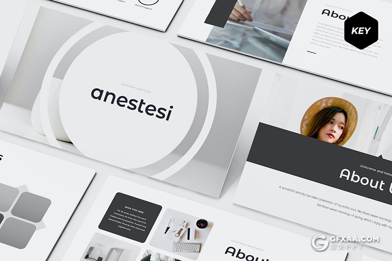 30页国外简约商务工作汇报总结计划多用途KeyNote模板5种配色 - 顶尖PPT