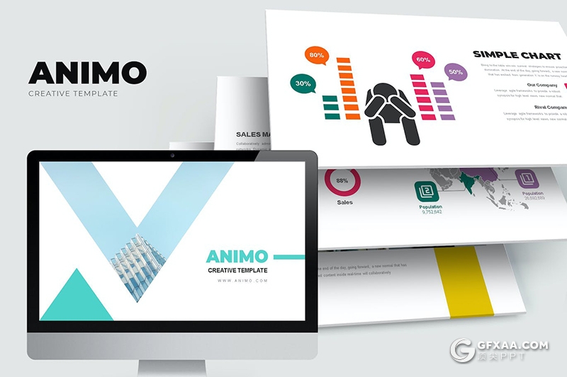 62页创意大气企业简介商业计划年计划总结多用途国外PPT模板 - 顶尖PPT