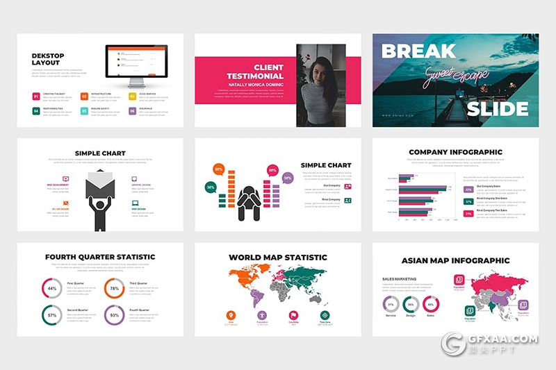 62页创意大气企业简介商业计划年计划总结多用途国外PPT模板 - 顶尖PPT