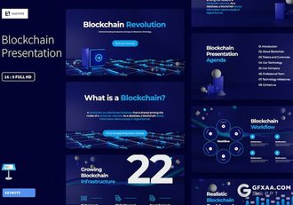 蓝色科技风营销推广项目资金众筹主题keynote模板 - 顶尖PPT