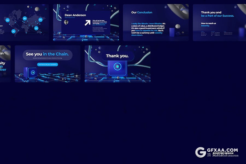 蓝色科技风营销推广项目资金众筹主题keynote模板 - 顶尖PPT