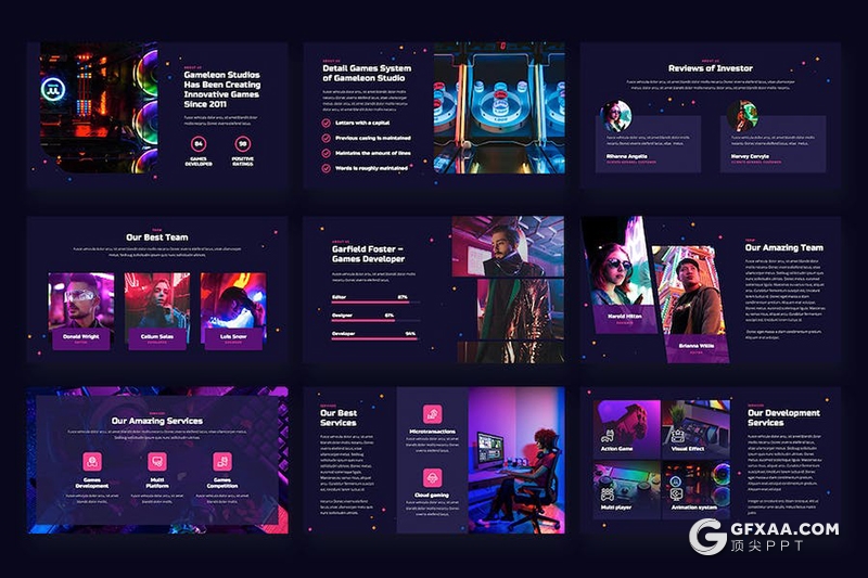 高端精美游戏宣传介绍电竞主题多用途国外Keynote模板 - 顶尖PPT