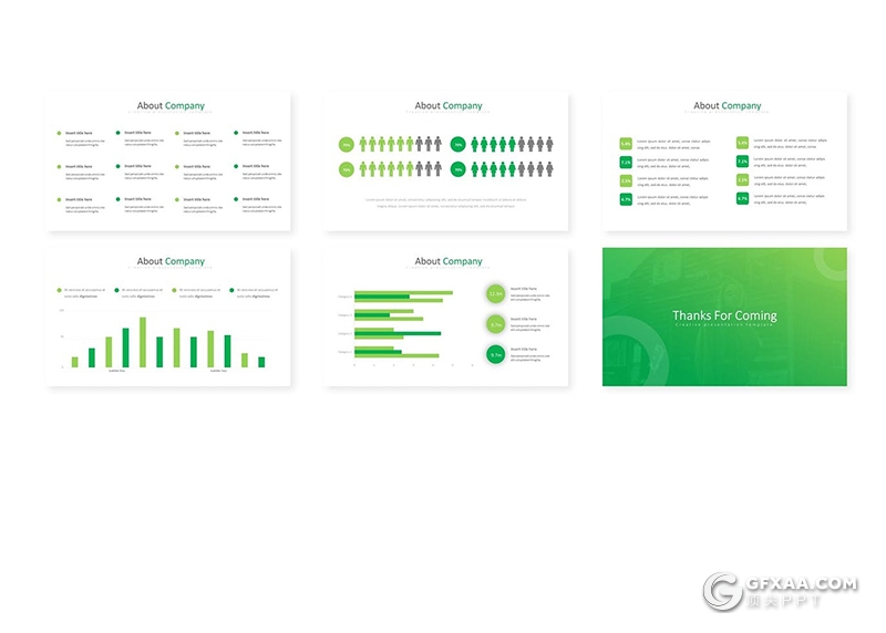 30页年度业务报告商业计划多用途国外GoogleSlides模板5种配色 - 顶尖PPT