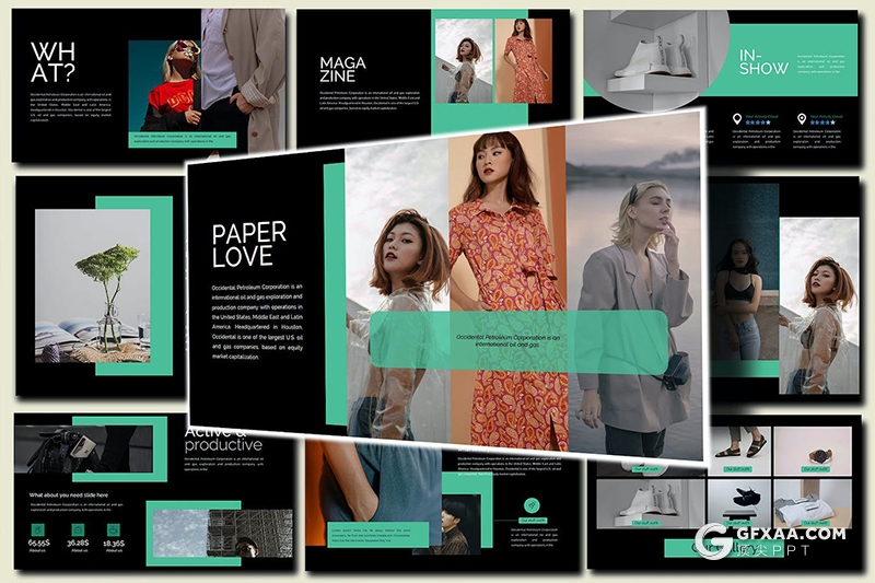 35页摄影图片展示服装产品策划营销通用国外PPT模板 - 顶尖PPT