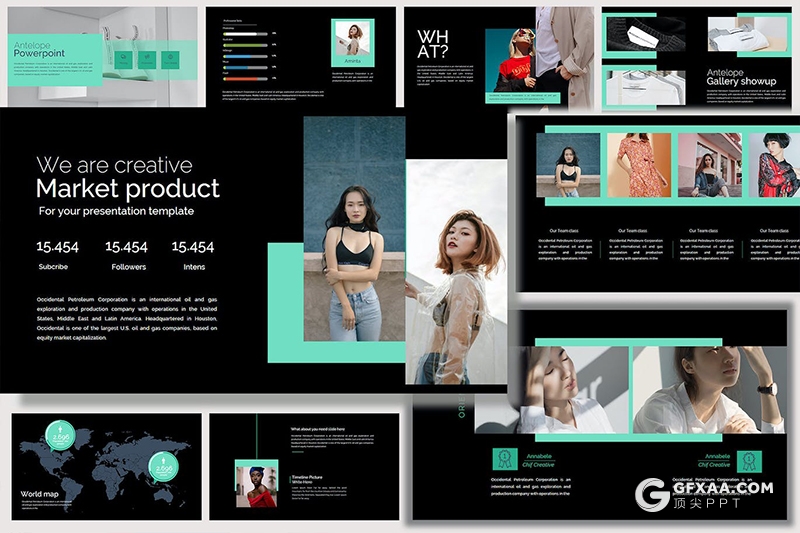 35页摄影图片展示服装产品策划营销通用国外PPT模板 - 顶尖PPT