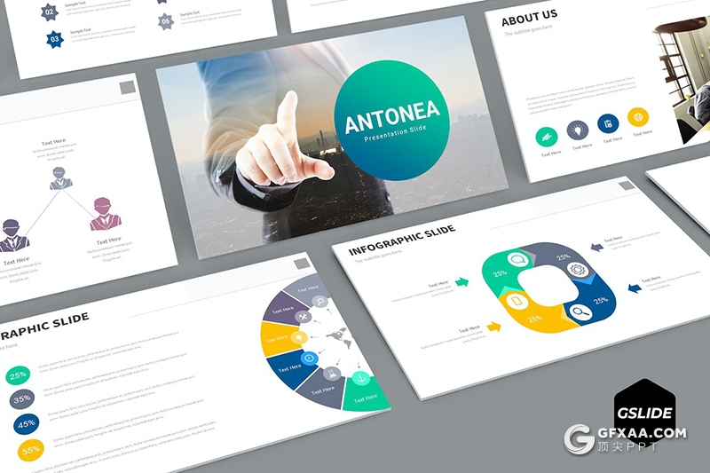 30页企业介绍商业计划合作年计划总结多用途国外GoogleSlides模板5种配色 - 顶尖PPT