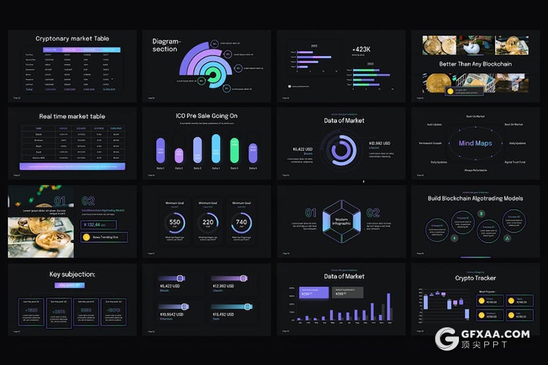 45页高端大气财务数据分析商业计划多用途国外PPT模板 - 顶尖PPT