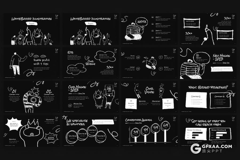 创意卡通手绘风教育培训多用途国外PPT模板 - 顶尖PPT