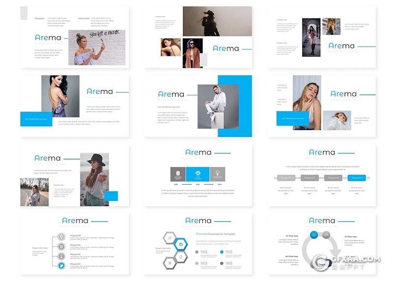 30页产品展示活动策划营销多用途国外KeyNote模板5种配色 - 顶尖PPT