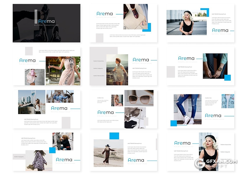 30页产品展示活动策划营销多用途国外KeyNote模板5种配色 - 顶尖PPT