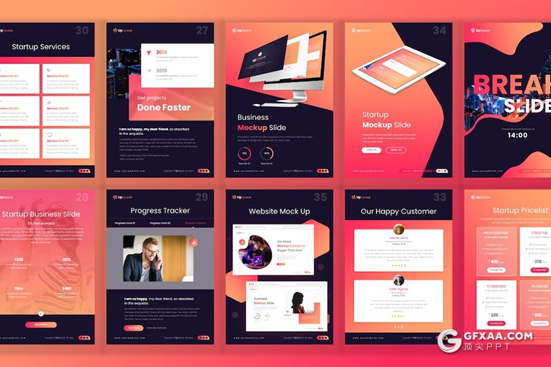 88页高端大气商业计划书企业简介通用国外PPT模板A4尺寸11种配色 - 顶尖PPT