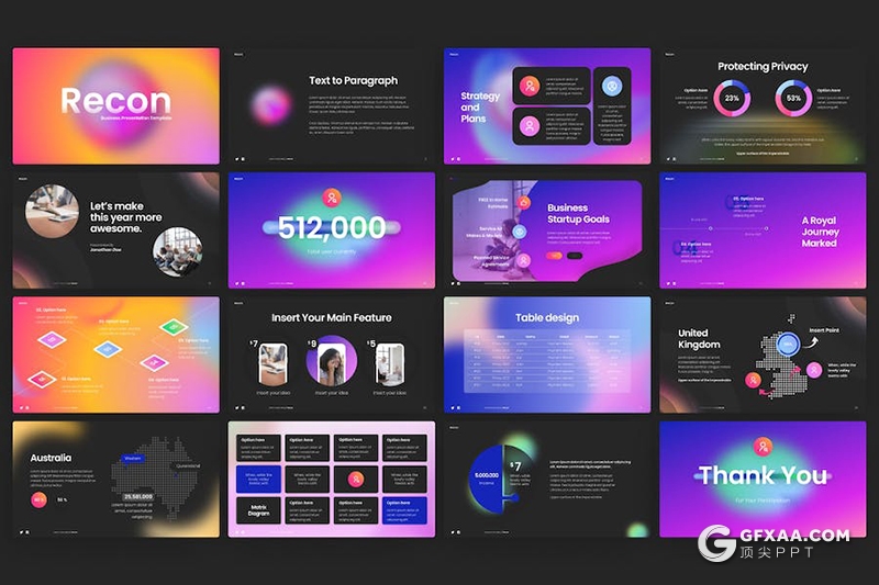 精美时尚商业计划团队介绍企业合作多用途国外KeyNote模板 - 顶尖PPT