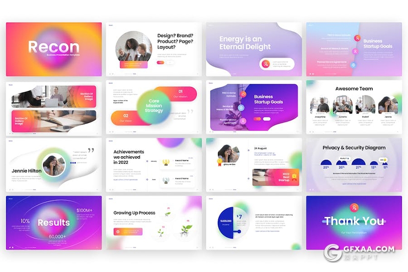 精美时尚商业计划团队介绍企业合作多用途国外KeyNote模板 - 顶尖PPT