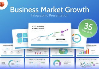 35页数据图形图表业务数据分析图形图表PPT模板 - 顶尖PPT