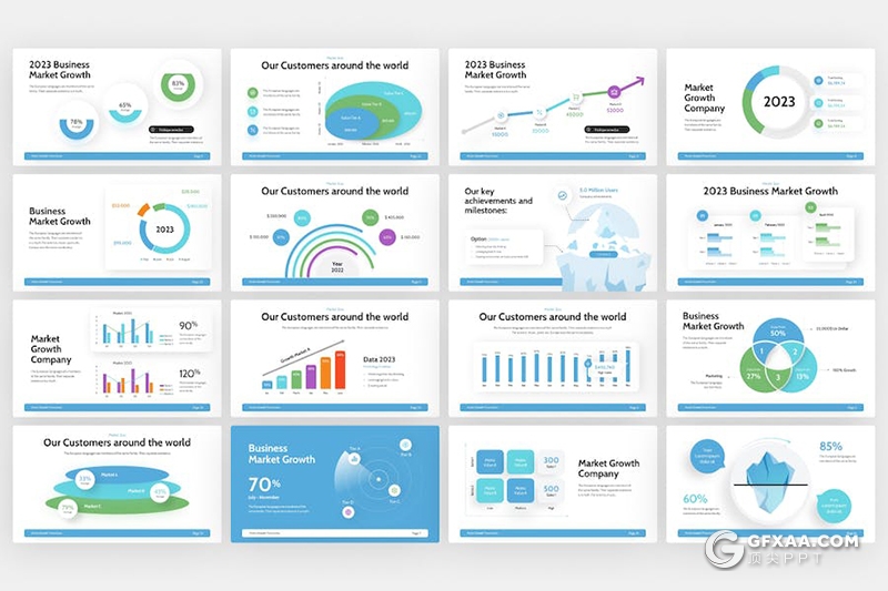 35页数据图形图表业务数据分析图形图表PPT模板 - 顶尖PPT