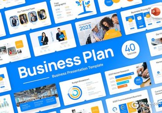 40页企业介绍商业计划年计划总结汇报多用途国外PPT模板 - 顶尖PPT