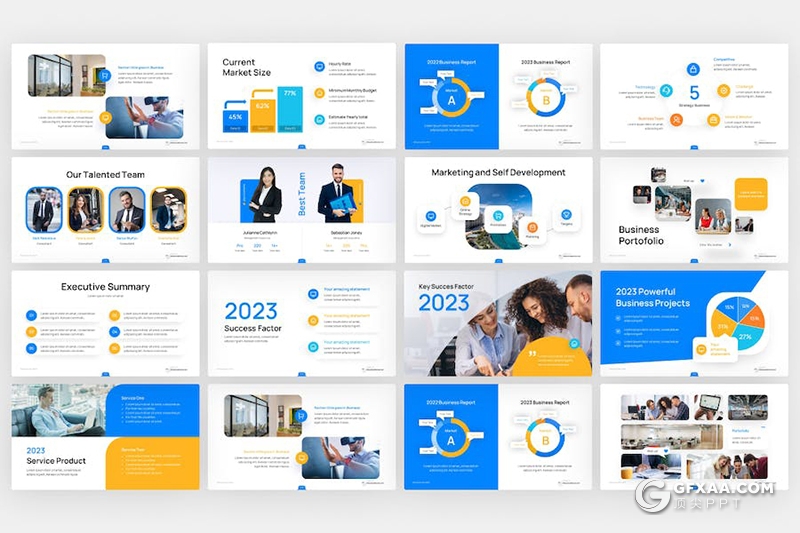 40页企业介绍商业计划年计划总结汇报多用途国外PPT模板 - 顶尖PPT