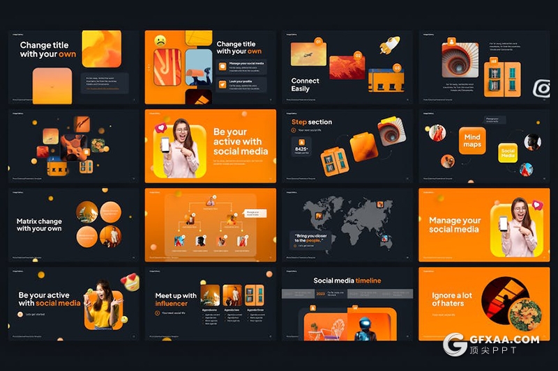 35页橙色趣味教育少儿教育培训国外PPT模板 - 顶尖PPT