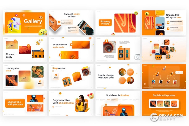 35页橙色趣味教育少儿教育培训国外PPT模板 - 顶尖PPT