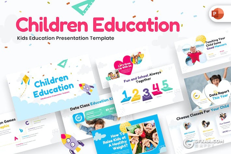 40页儿童趣味教育少儿教育培训国外PPT模板 - 顶尖PPT