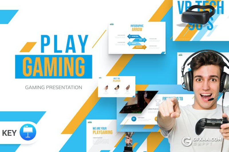 游戏体育竞赛团队介绍主题国外KeyNote模板 - 顶尖PPT