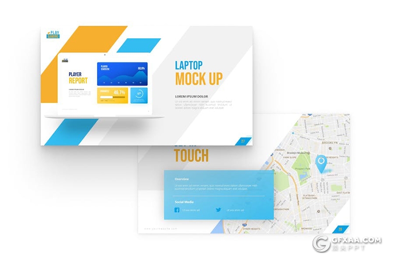 游戏体育竞赛团队介绍主题国外KeyNote模板 - 顶尖PPT