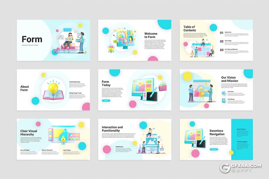 精美扁平化卡通商务人物业务展示年终工作汇报KeyNote模板 - 顶尖PPT