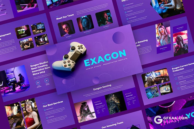 时尚高端游戏电竞主题多用途国外KeyNote模板 - 顶尖PPT