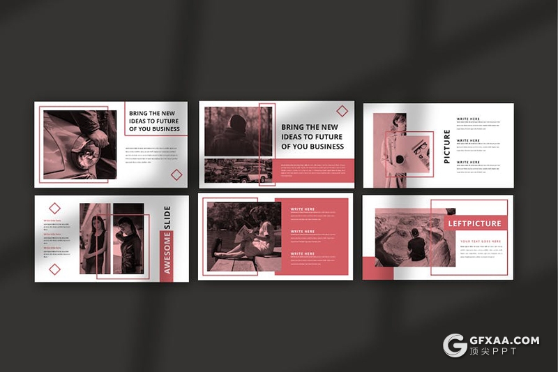 50页大气杂志风产品介绍摄影展示多用途国外PPT模板 - 顶尖PPT