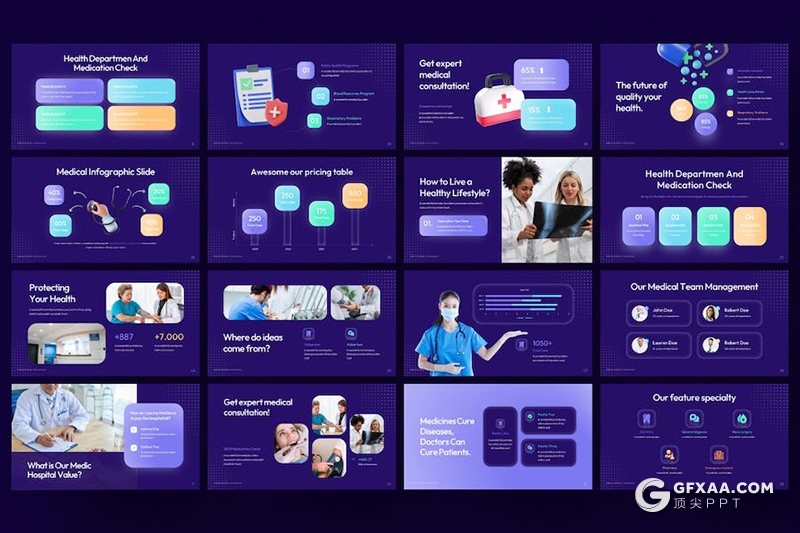35页医疗医学研究临床试验医疗团队介绍多用途国外KeyNote模板 - 顶尖PPT