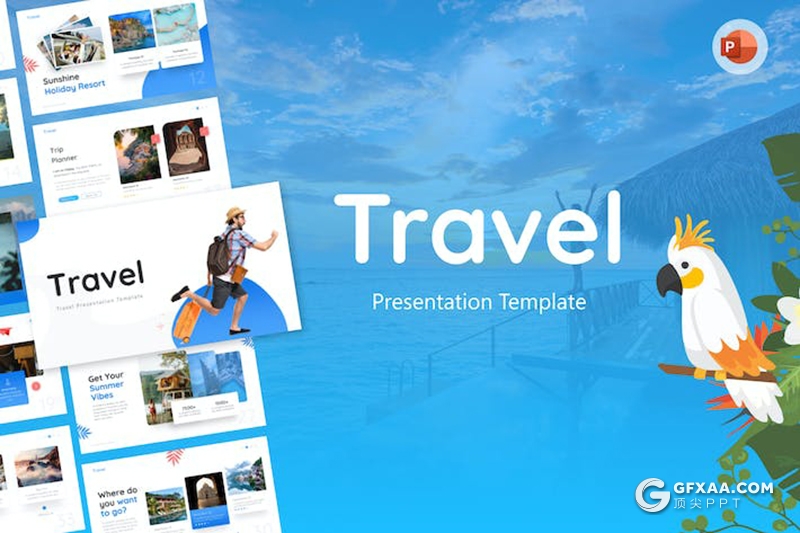 80页户外旅游景点展示介绍宣传多用途国外PPT模板 - 顶尖PPT
