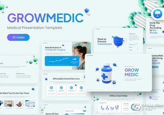 35页医学医药研究研发多用途国外KeyNote模板 - 顶尖PPT