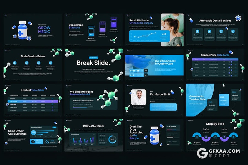 35页医学医药研究研发多用途国外KeyNote模板 - 顶尖PPT