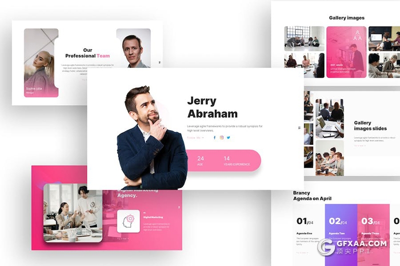 32页创意时尚业务合作商业计划年计划总结通用国外PPT模板 - 顶尖PPT