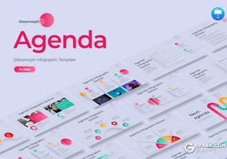 35页多色彩商务数据分析图形图表KeyNote模板 - 顶尖PPT