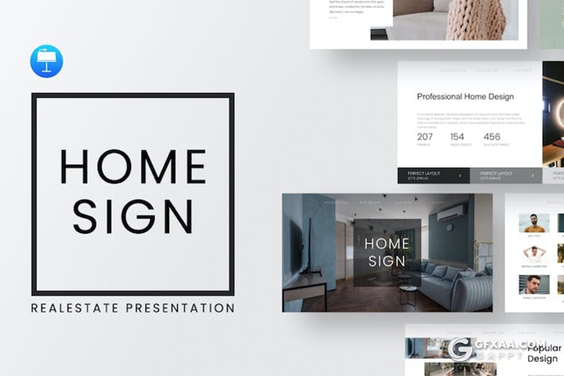 简约大气家居产品展示设计研发室内设计展示国外KeyNote模板 - 顶尖PPT