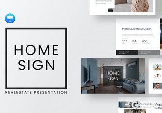 简约大气家居产品展示设计研发室内设计展示国外KeyNote模板 - 顶尖PPT