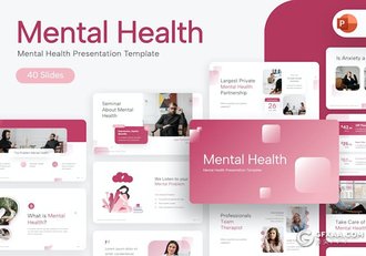 40页心理健康心理健康治疗心理学专业国外PPT模板 - 顶尖PPT