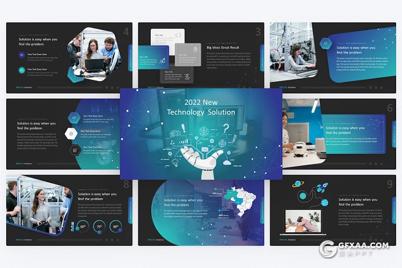 30页大气人工智能机器人宣传介绍PPT模板 - 顶尖PPT