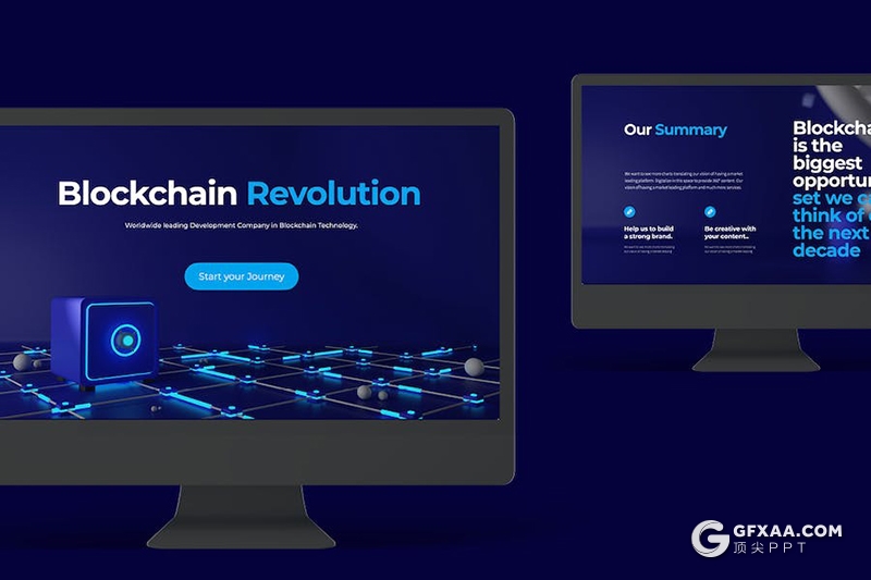 60页蓝色科技风营销推广项目资金众筹主题PPT模板 - 顶尖PPT